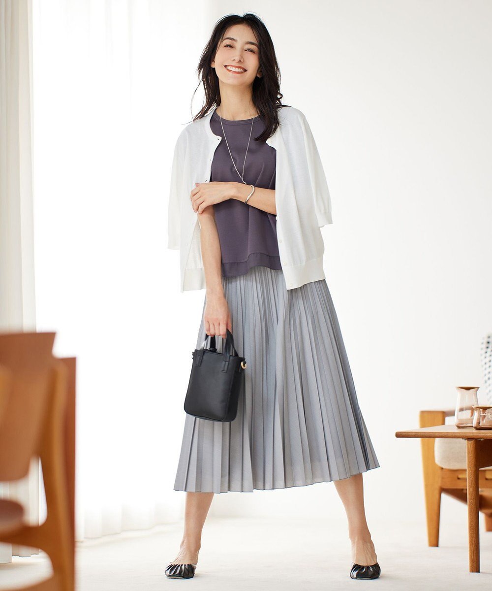 J.PRESS LADIES L 【接触冷感】コットンスムース カフス袖 カットソー 