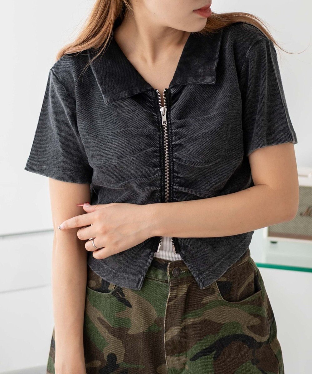 WEGO WZIPギャザートップス 