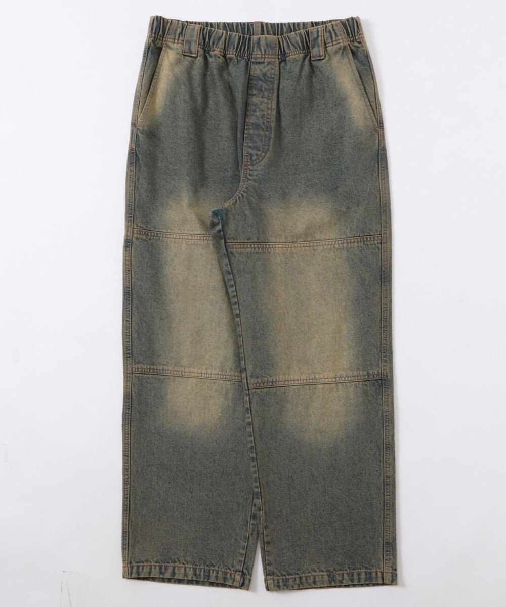 WEGO 【ウエストゴム/MLサイズ展開】ージーダブルニーパンツ 