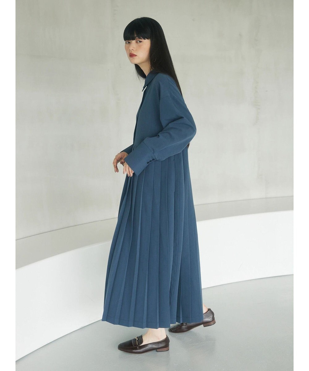 Green Parks armonia．プリーツシャツワンピース 