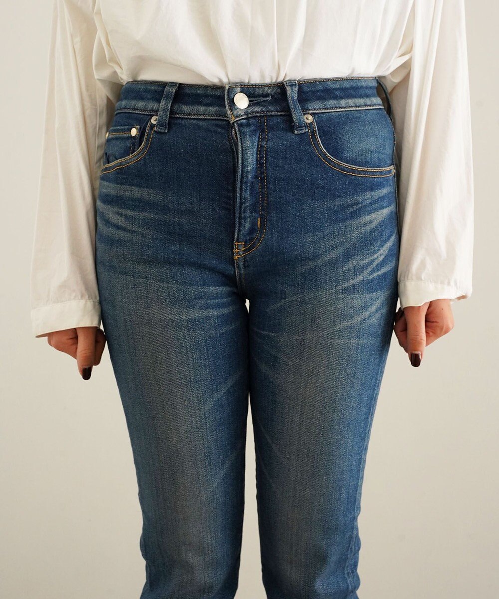 caqu slim straight ハイブリットストレッチストレートデニム 