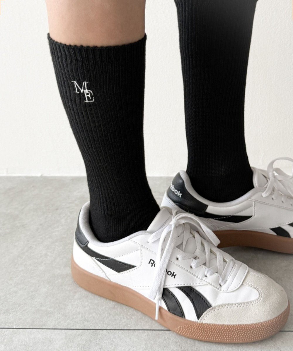 WEGO 刺繍ロゴローゲージゆるリブソックス 