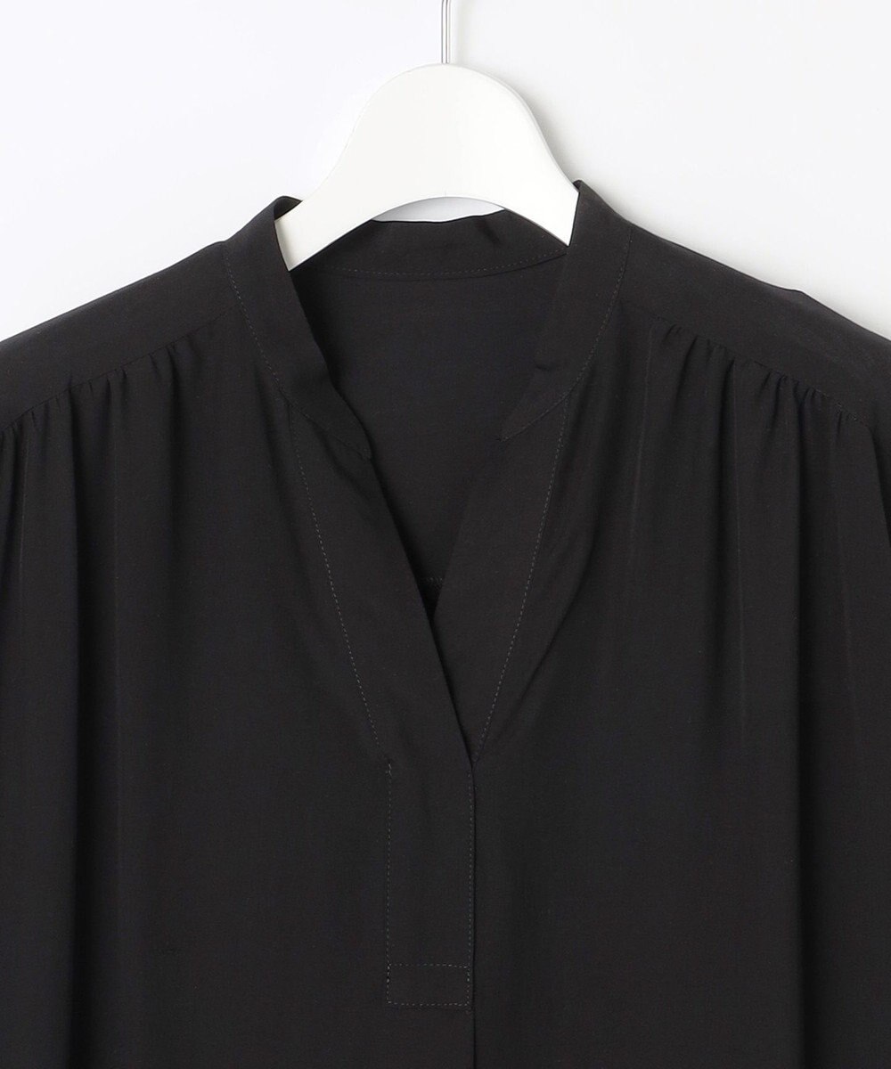 自由区 S 【接触冷感・UVケア・抗菌防臭・洗える】リヨセルポプリンシャツ ワンピース 