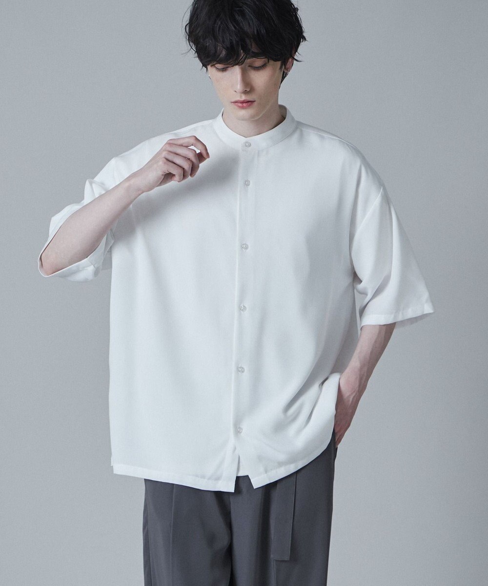 WEGO トロミBIGバンドカラーシャツ（S） 