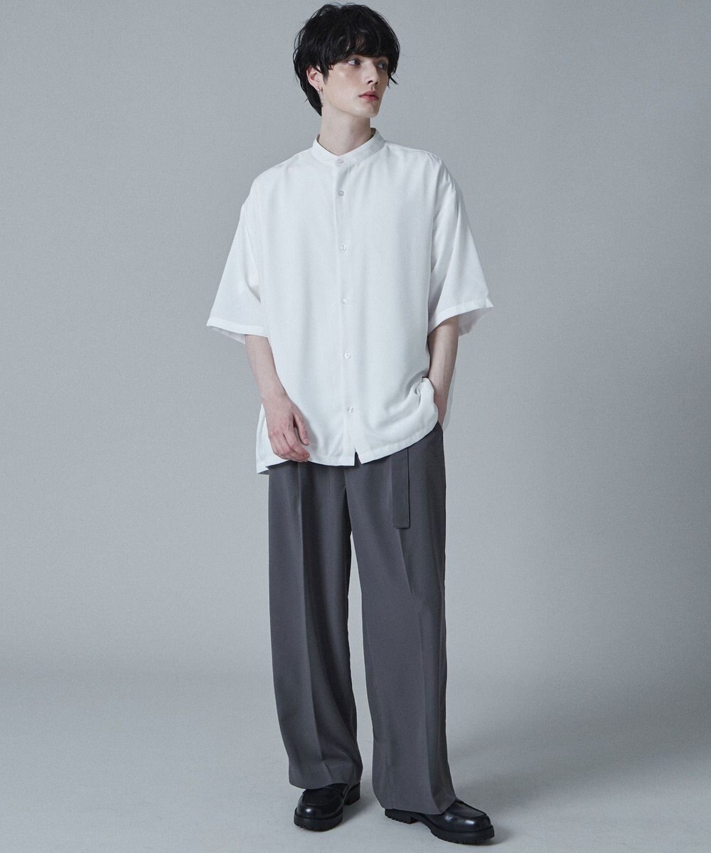 WEGO トロミBIGバンドカラーシャツ（S） 