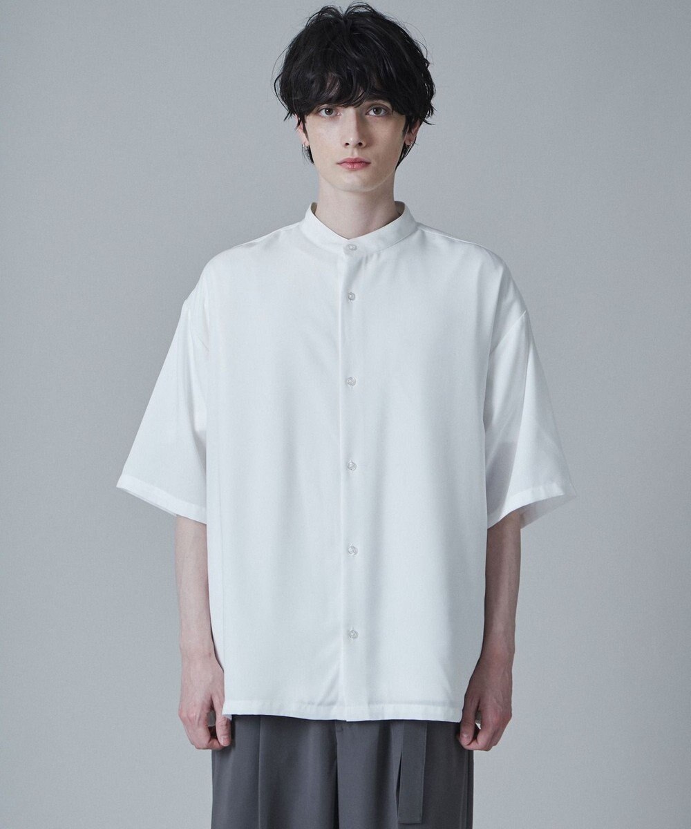 WEGO トロミBIGバンドカラーシャツ（S） 