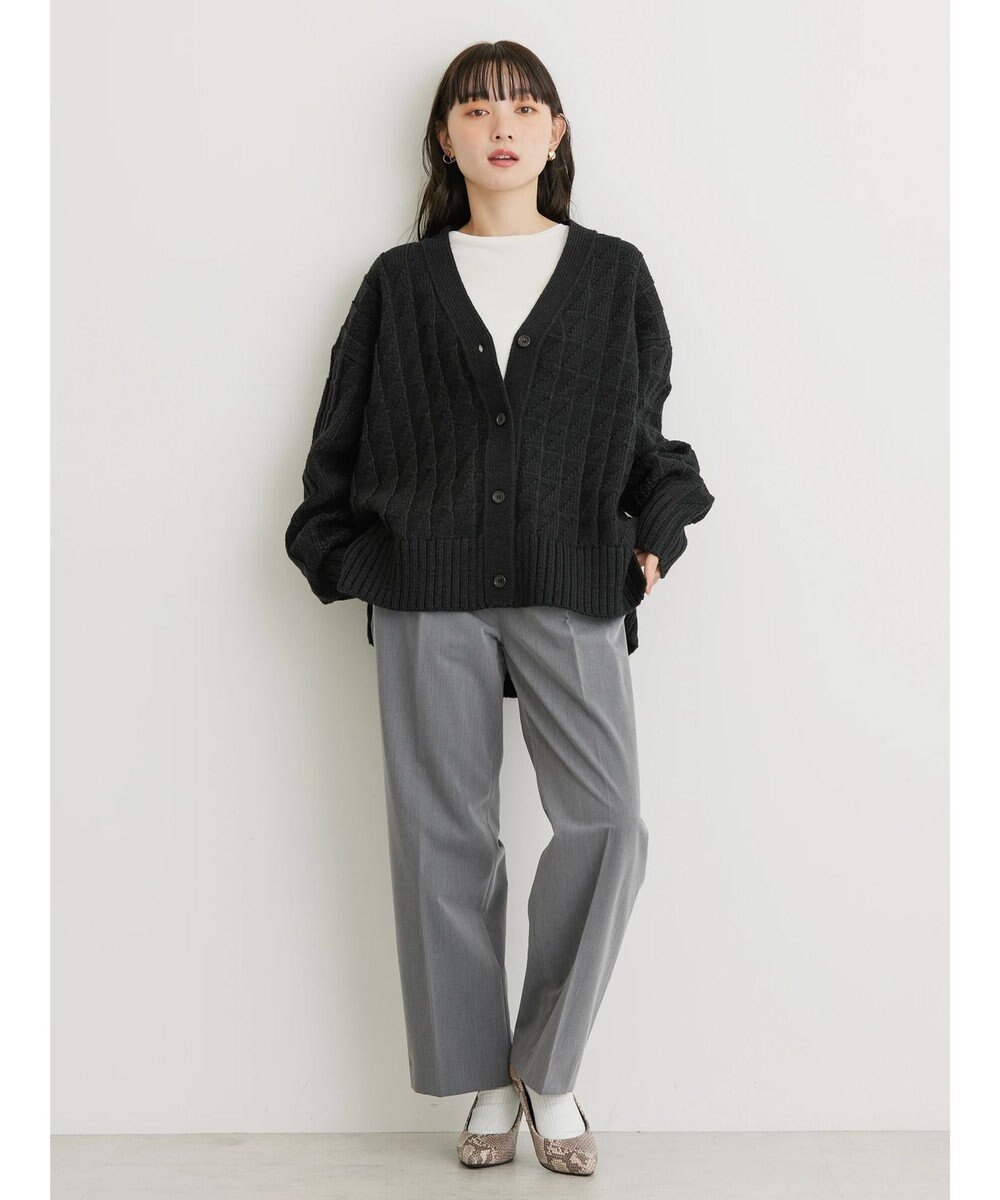 AMERICAN HOLIC スクエア柄Ｖネックニットカーディガン 