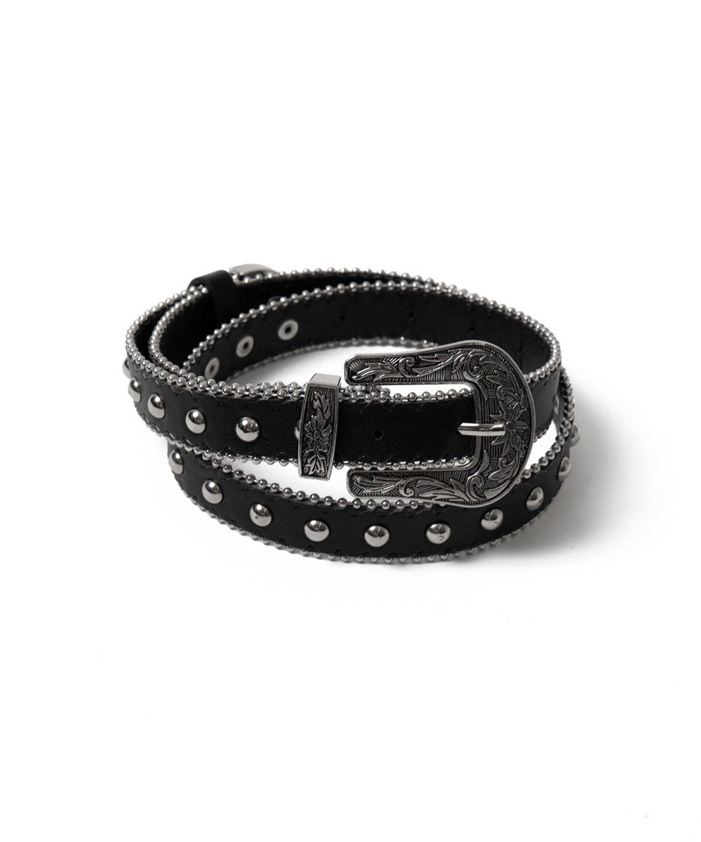 WEGO Lウエスタンバックルスタッズ付ベルト 