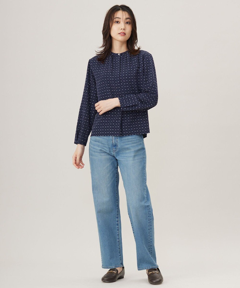 J.PRESS LADIES S 【洗える】BASIC STRETCH DENIM ボーイフィット パンツ 
