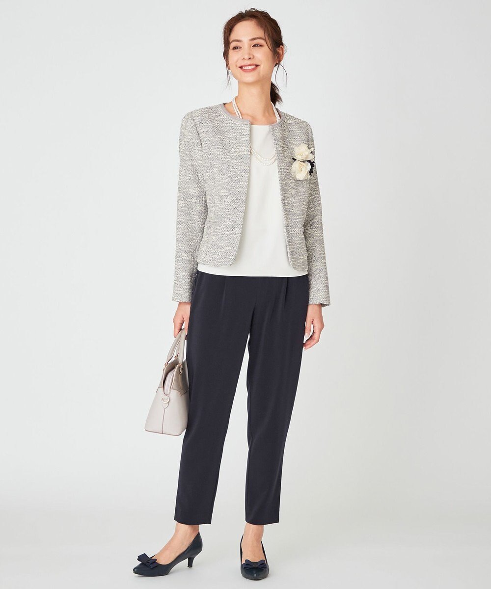 ANY 【洗える】七分袖ブラウス×パンツ セットアップ 