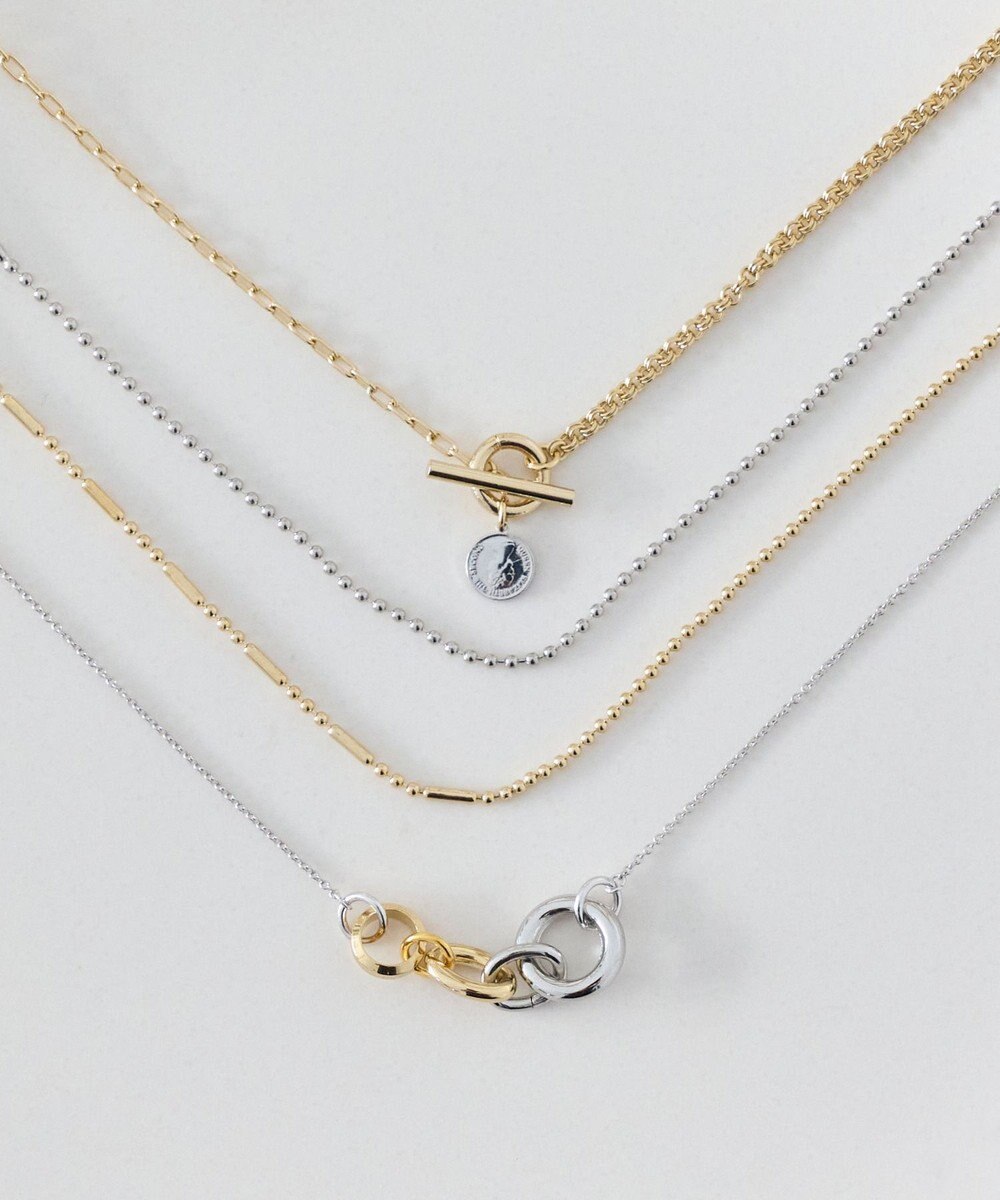 Phoebe 【金属アレルギー対応】ミックスループメタルネックレス　シルバー　ニッケルフリー 