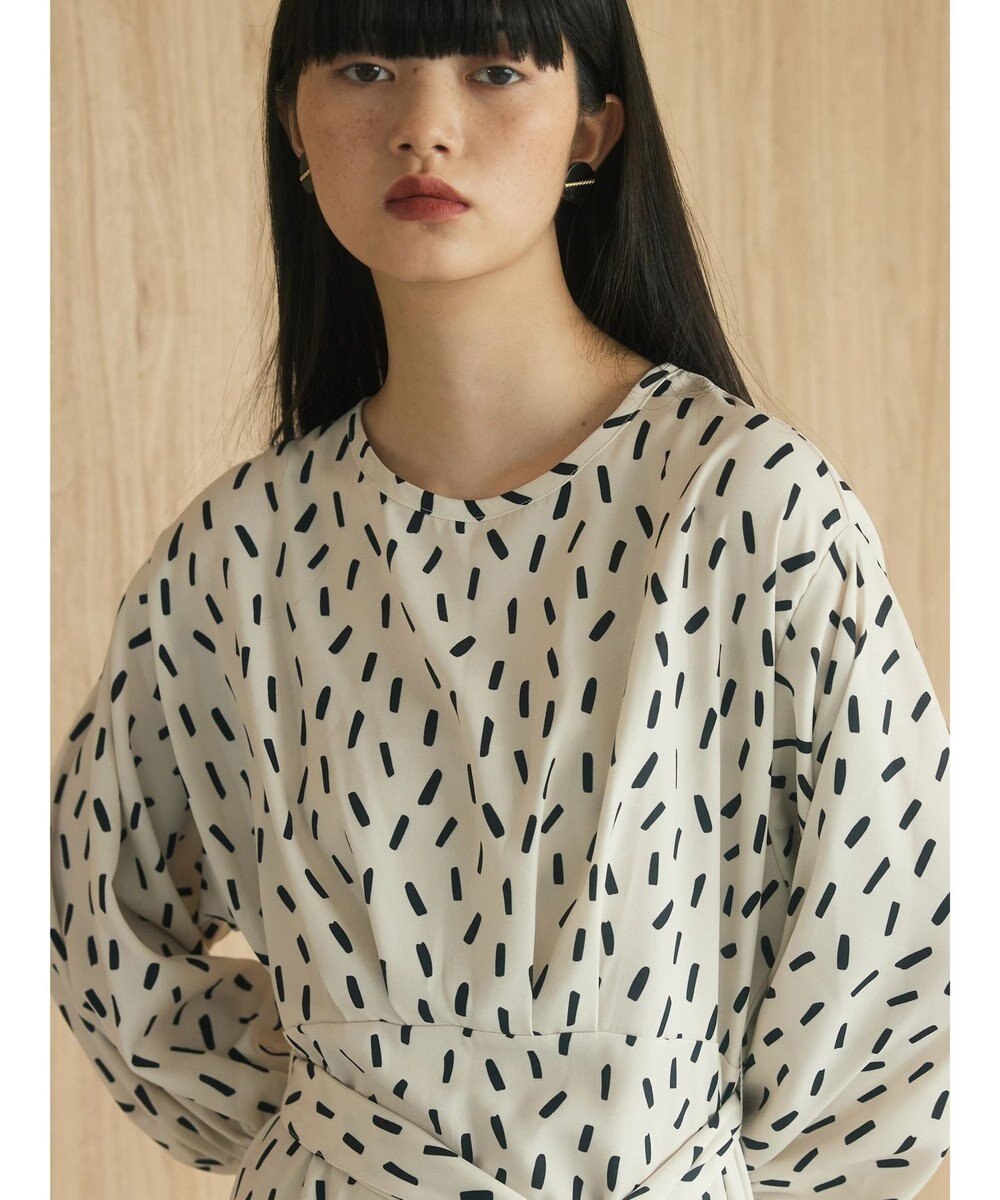 Green Parks armonia．スクエアドットプリントタックワンピース 