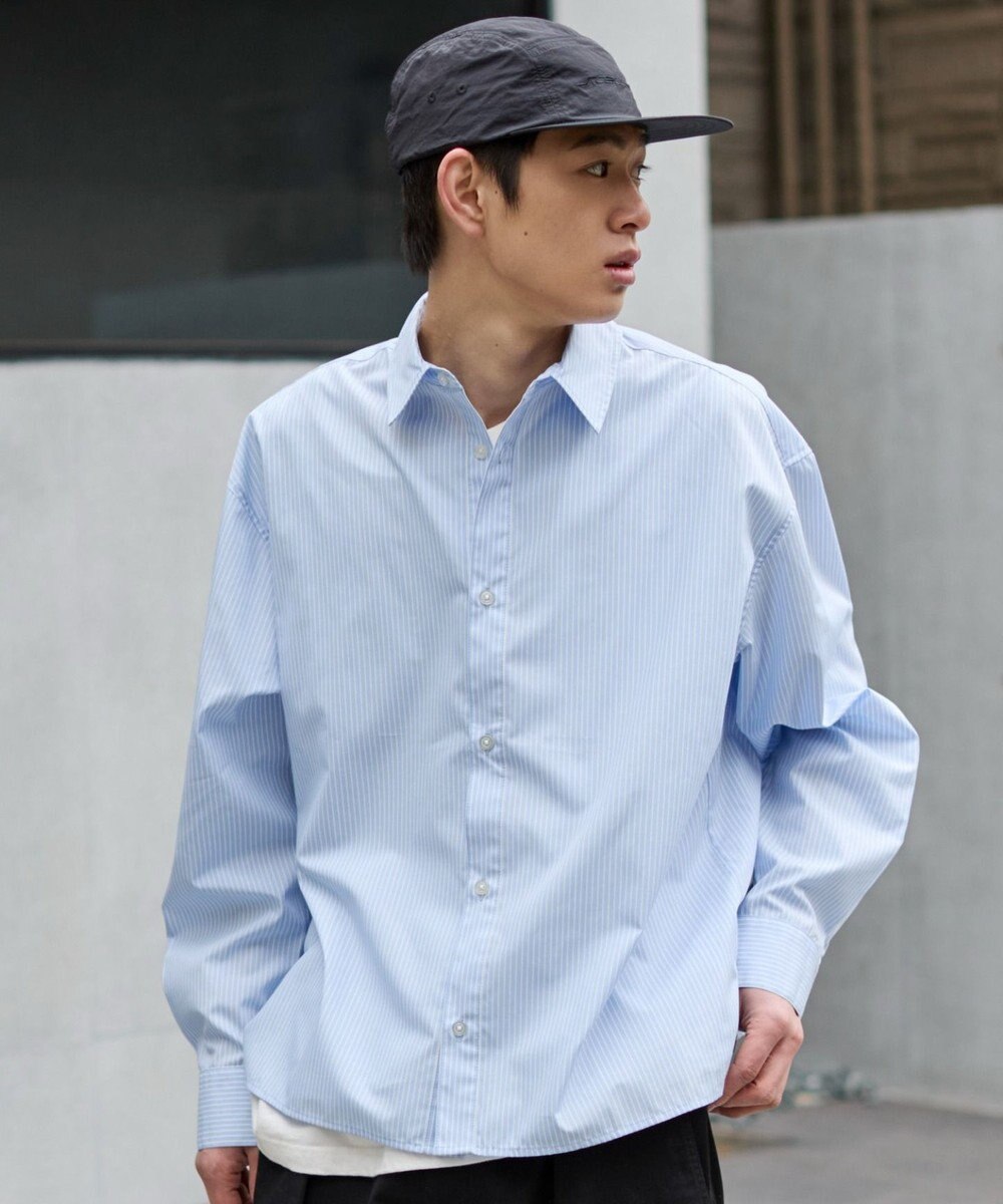 WEGO 【ユニセックス着用ITEM/MLサイズ展開】クロップドブロードシャツ 