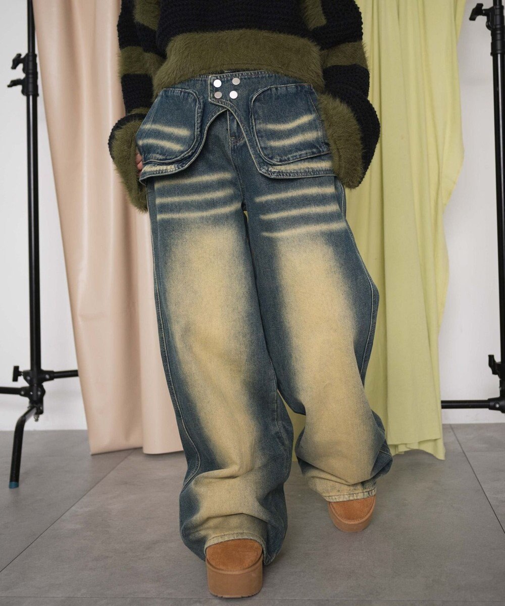 WEGO ラップブラストフレアデニム 