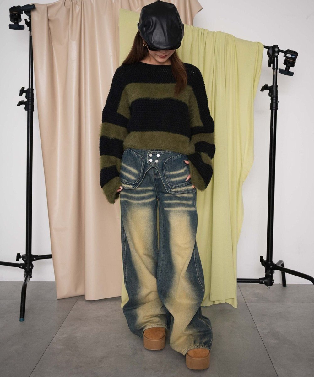 WEGO ラップブラストフレアデニム 