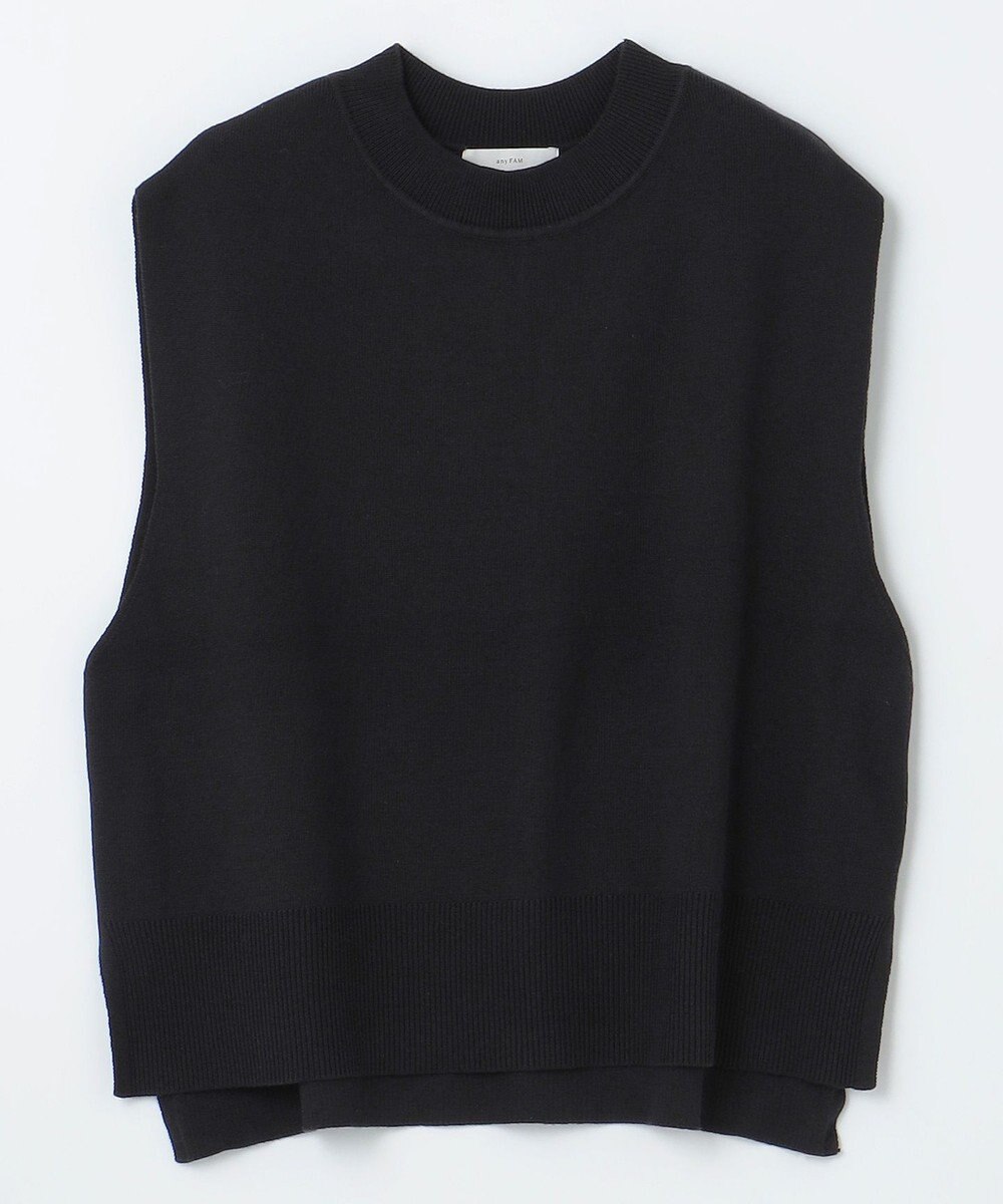 ANY 【洗濯機可】スリットニットベスト 