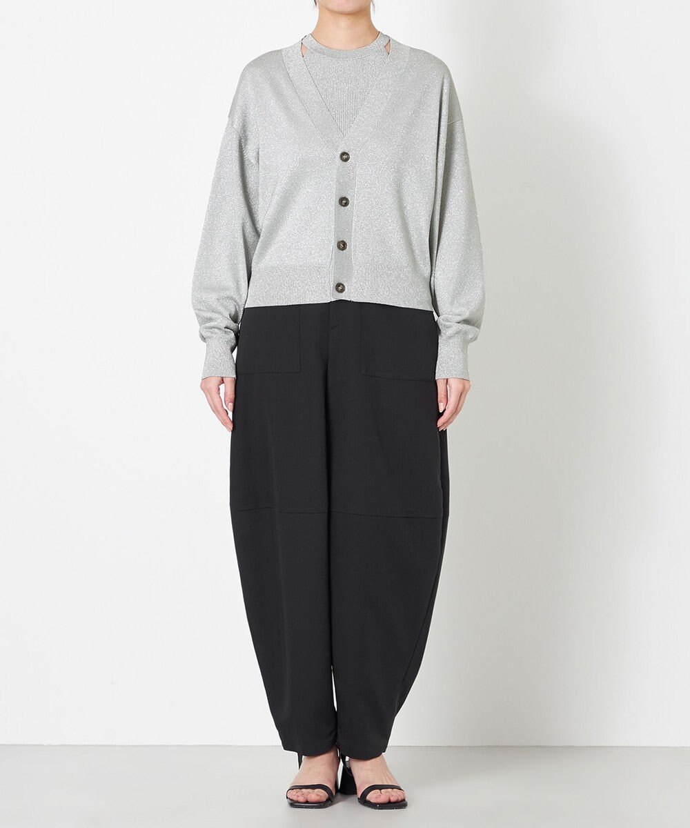 NAVE 【Nave・洗える】ラメニット カーディガン 