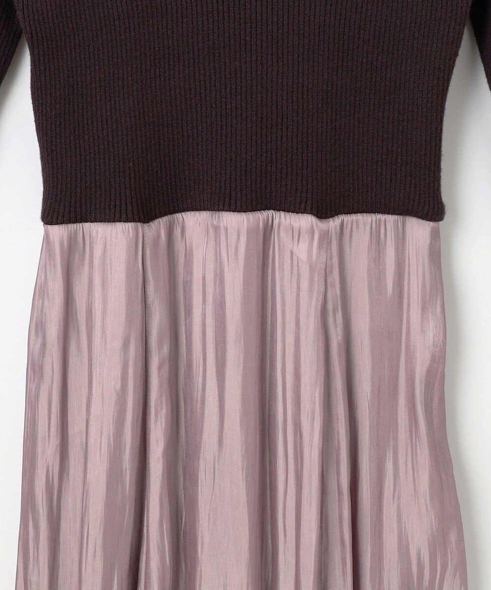 ANY SIS 【洗える】オーロラサテンコンビ ワンピース 