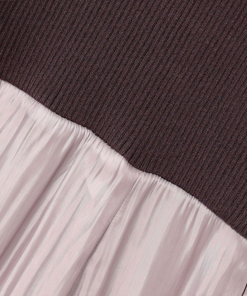 ANY SIS 【洗える】オーロラサテンコンビ ワンピース 