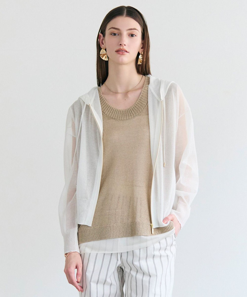 BEIGE， SIDERITE / シアージップフーディーニット 