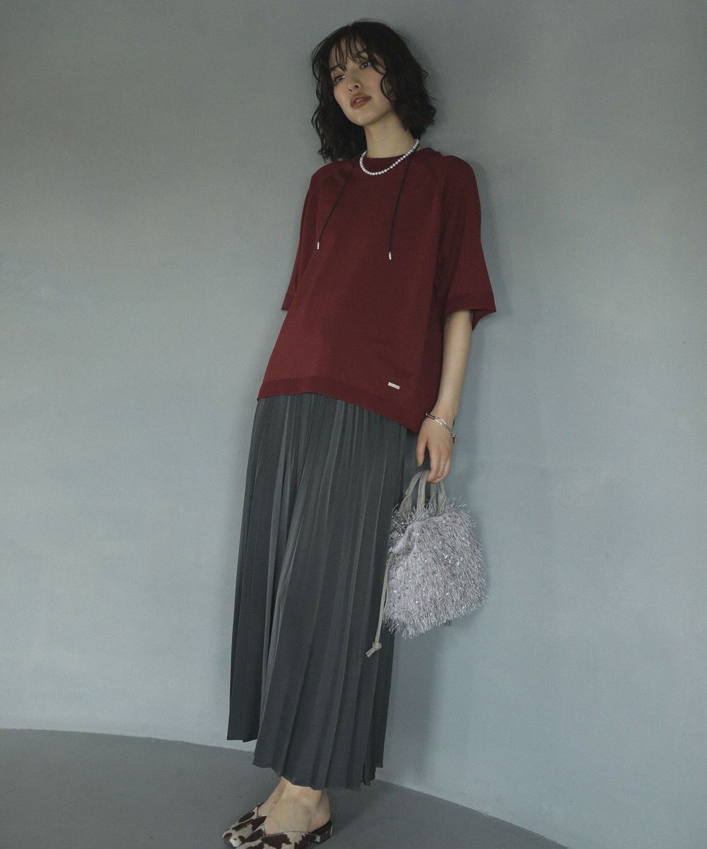 Green Parks トレーナー風ニットプルオーバー 