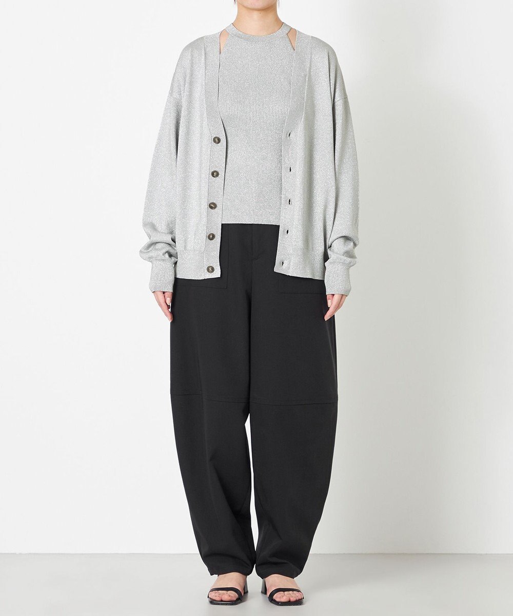 NAVE 【Nave・洗える】ラメニット カーディガン 