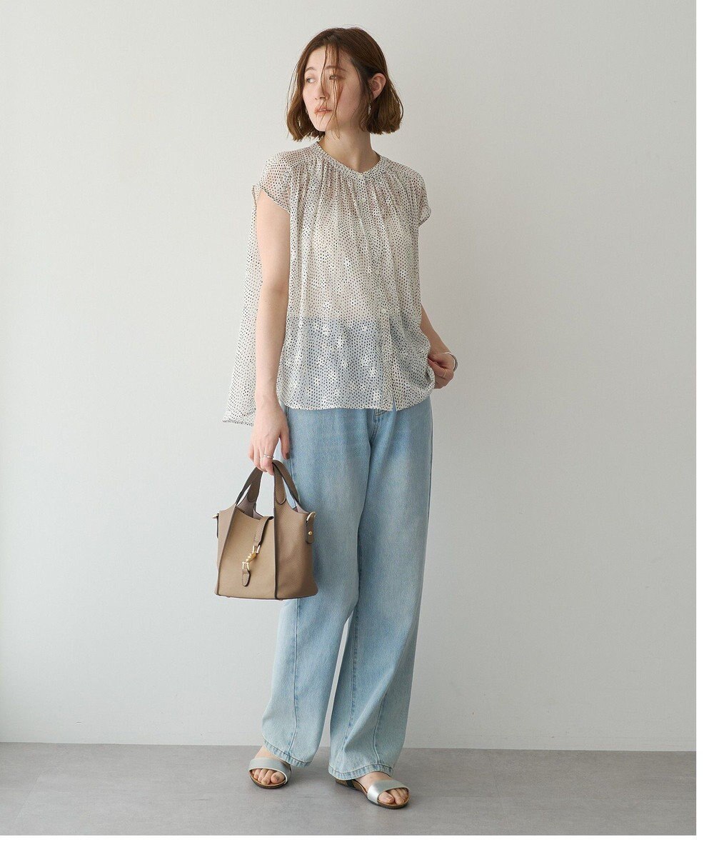 YECCA VECCA シアードット柄ブラウス 