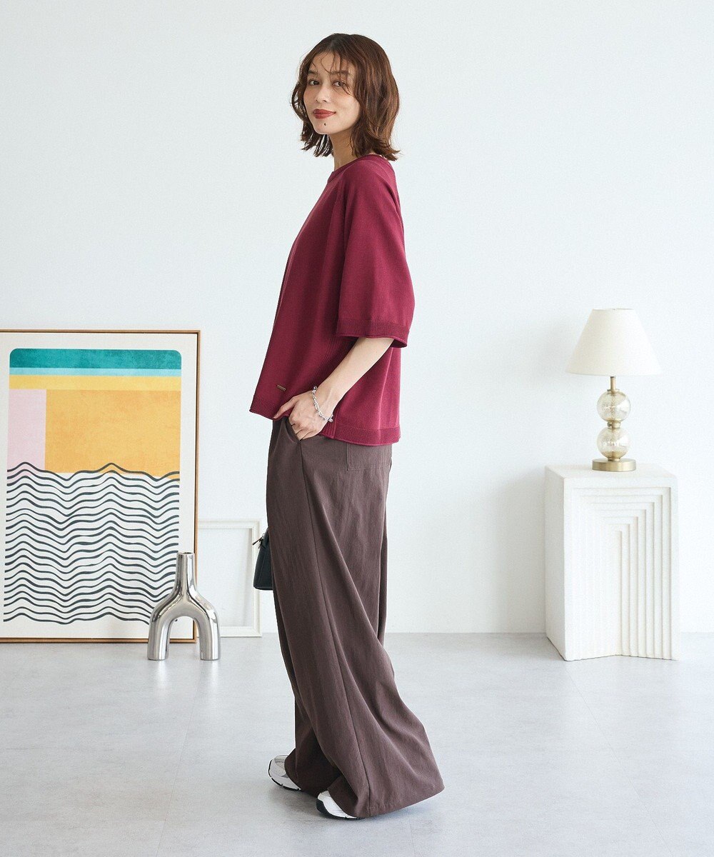 Green Parks トレーナー風ニットプルオーバー 