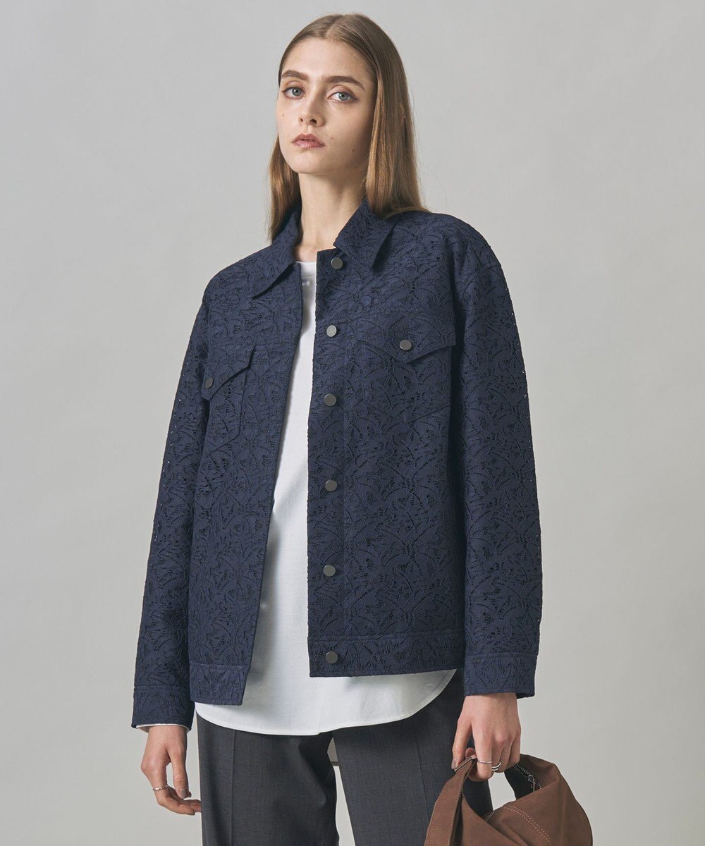 ICB L 【洗える】リーフラッセルレース ジャケット 