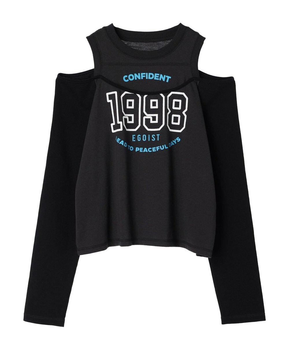 Green Parks ＥＧＯＩＳＴ　肩開きロゴ長袖プルオーバー 