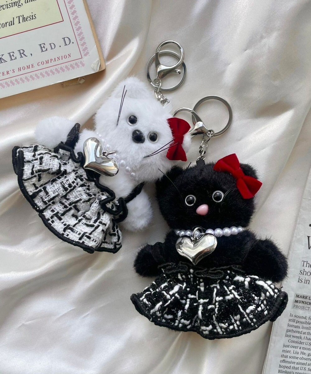 WEGO ゴージャスキャットぬいぐるみキーホルダー 