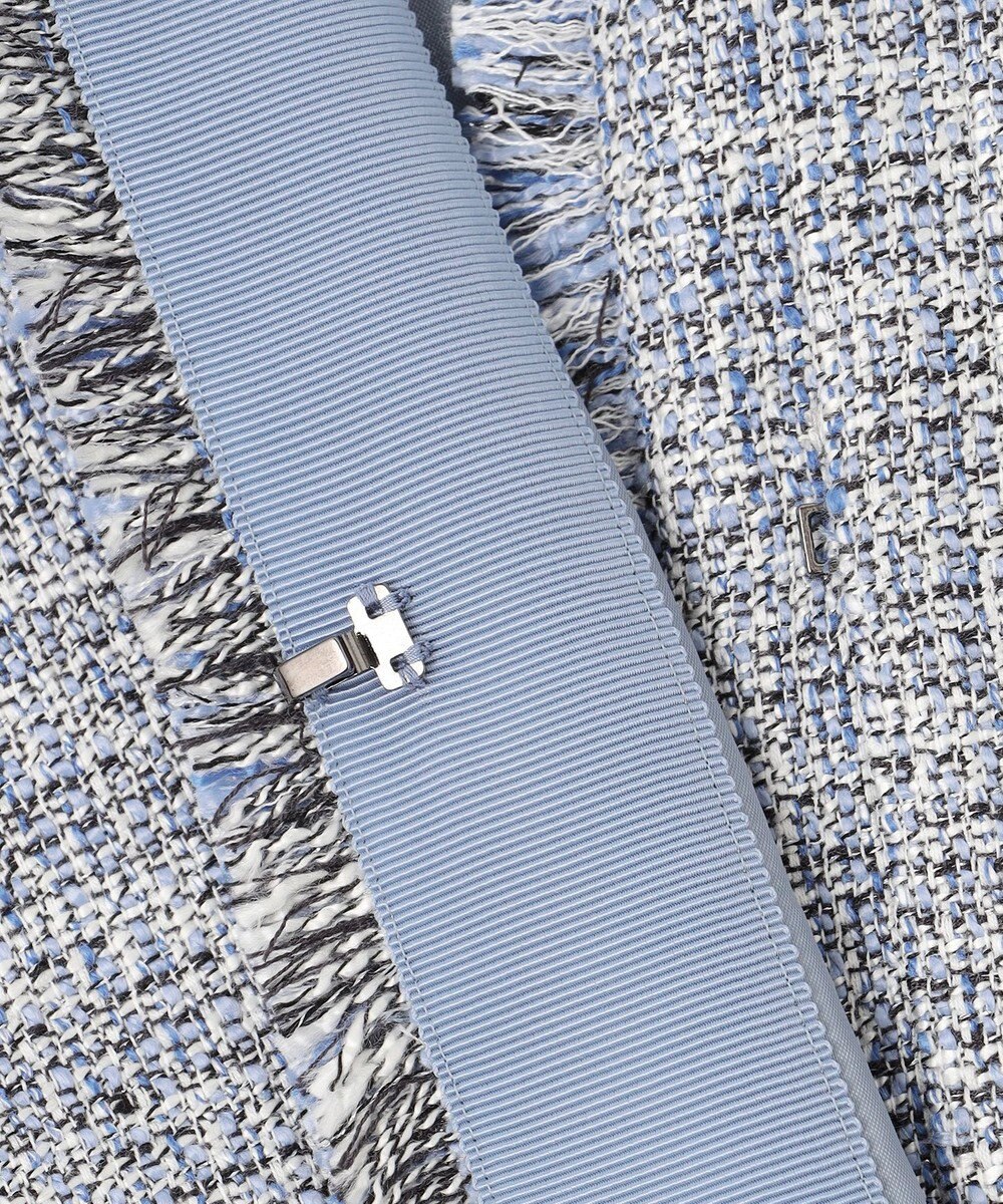 自由区 【セットアップ対応・洗える】ライトミックスツイード ジャケット 