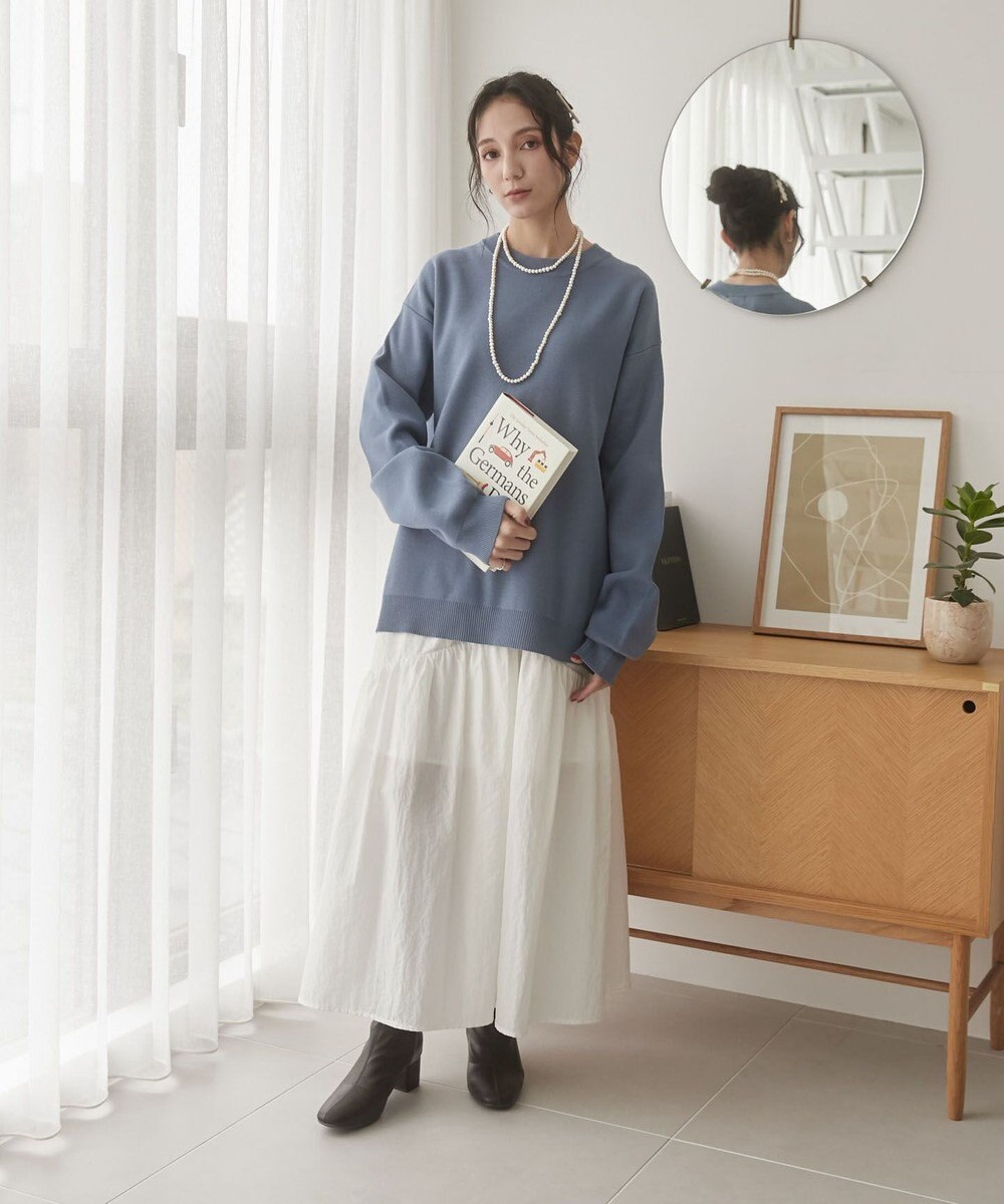 WEGO 【ユニセックス着用ITEM/MLサイズ展開】ミラノリブクルーネックプルオーバー 