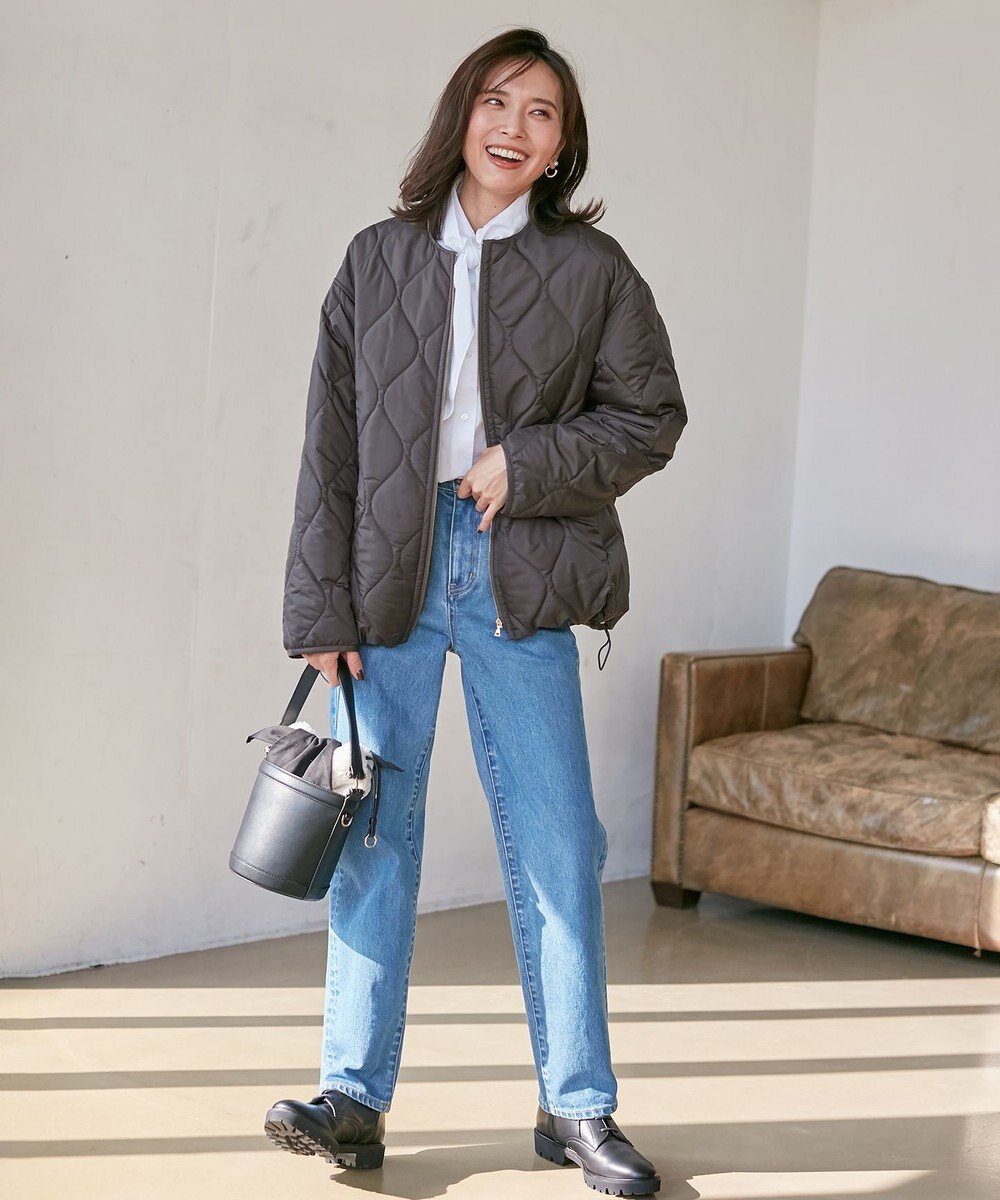 23区 L 【洗える】中綿キルティング ショート ブルゾン 