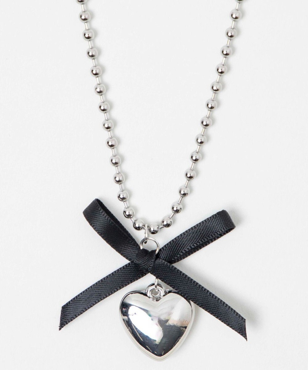 WEGO Lチェーンリボンハートネックレス 