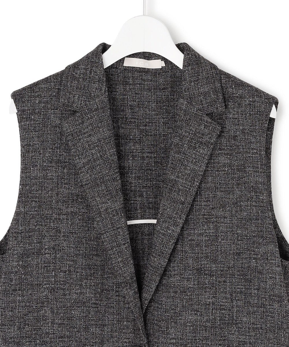 ICB L ミックスブッチャー バックスリットジレ 