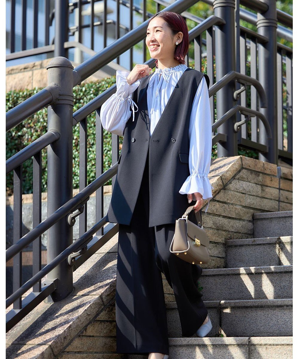 UNFILO L 2WAYギャザーブラウス 