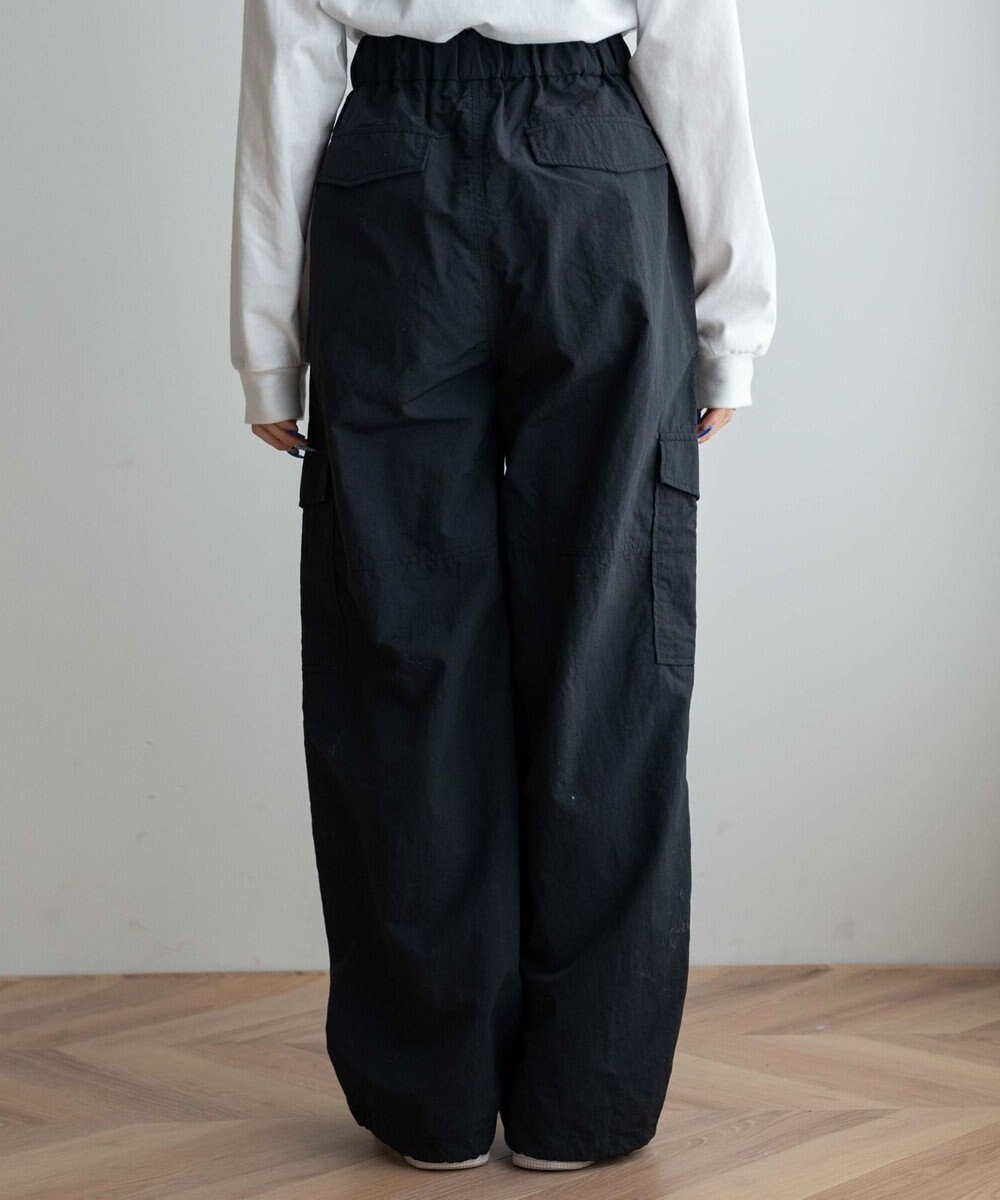 WEGO 【ウエストゴム】ナイロンイージーワイドカーゴパンツ 