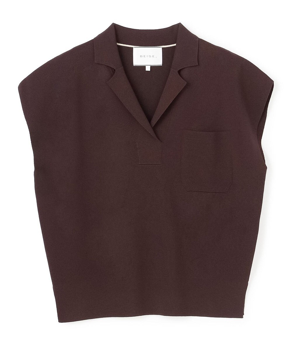 BEIGE， NADIA / ストレッチ スキッパーニット 