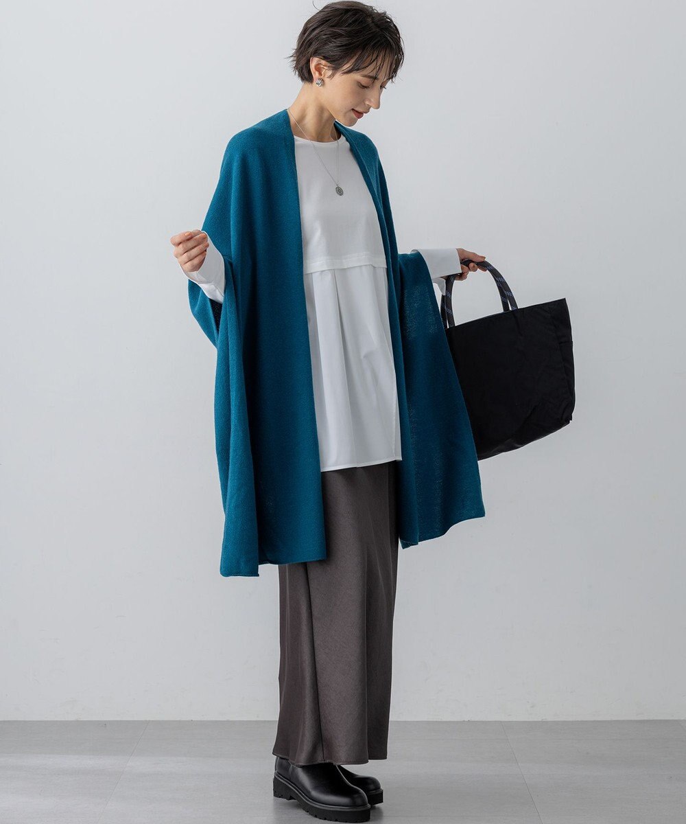23区 カシミヤブレンド マルチ ケープ 