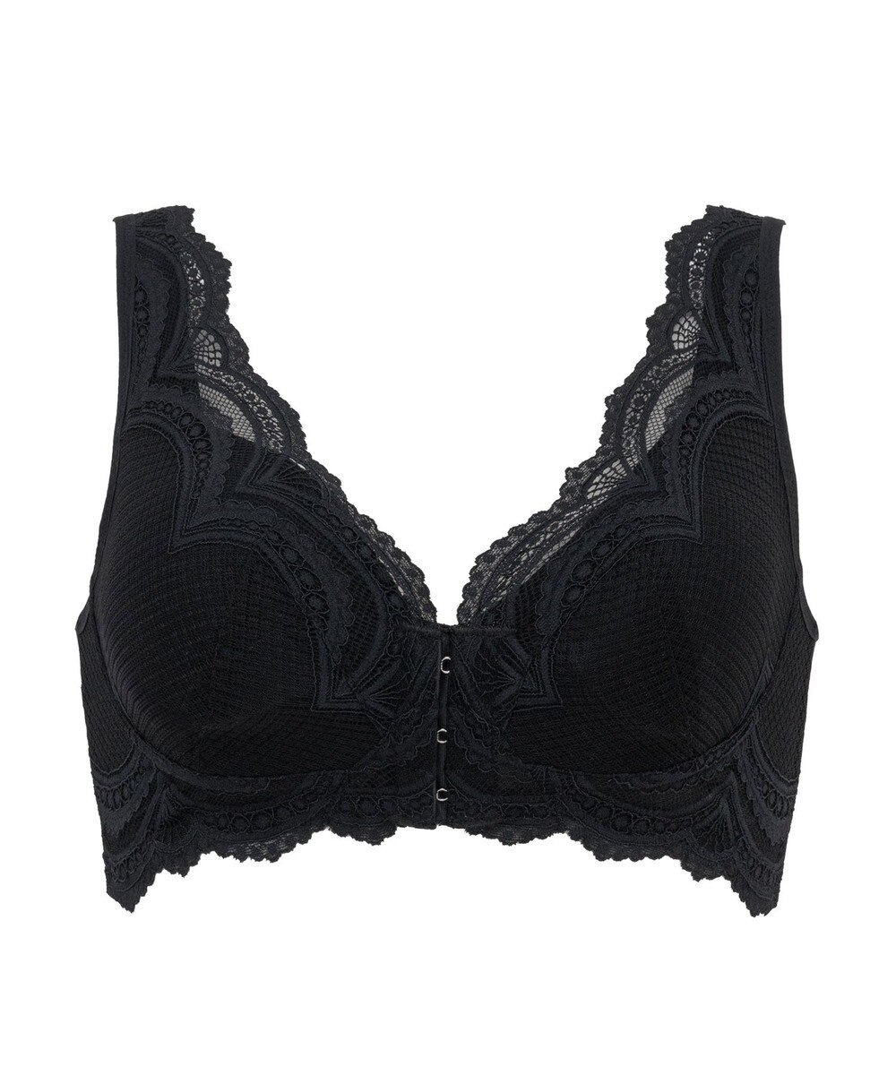 BRADELIS New York 【BRADELIS Me / ノンワイヤー・コンパクト補正】 フロントホックブラ24A1 フロントファスナー 