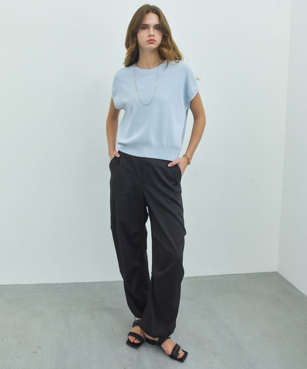 BEIGE， 【ロングセラー】LAURA / ストレッチ ドロップショルダーニット 