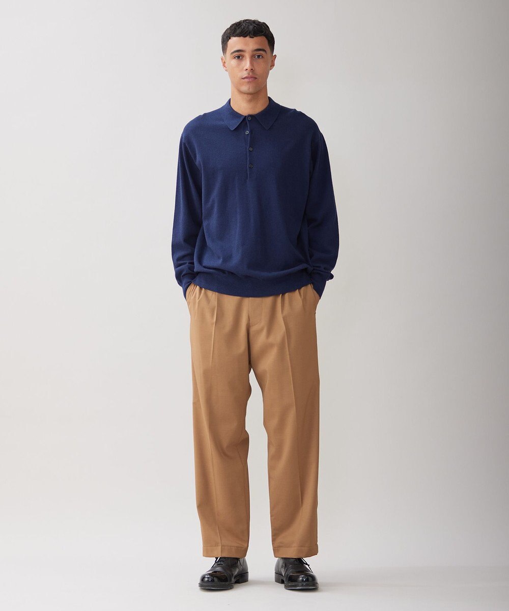 UNFILO MENS ライトウォーム ニットポロ 