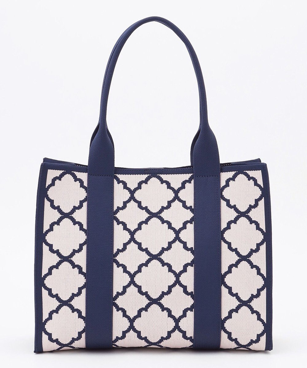 TOCCA 【大人百花掲載】【A4サイズ対応】CHECKER CLOVER KNITBAG ニットバッグ 