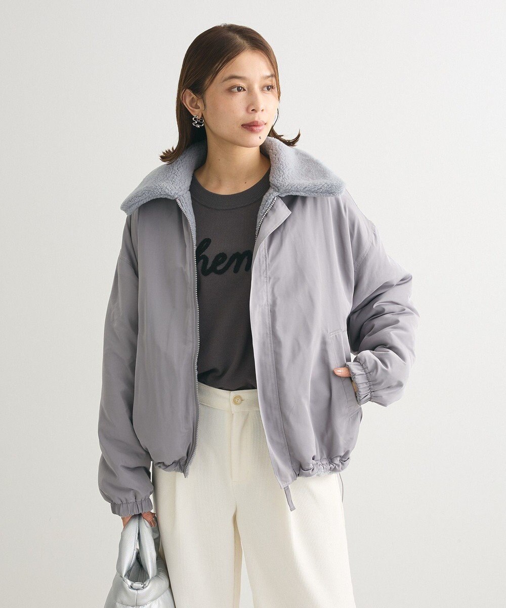 Green Parks リバーシブルコンビボアブルゾン 