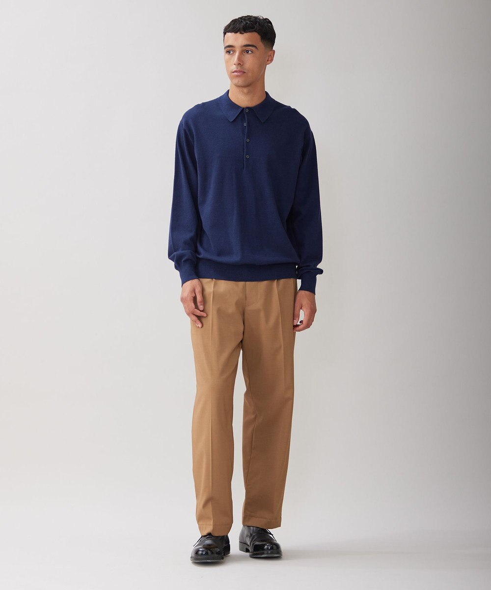 UNFILO MENS ライトウォーム ニットポロ 