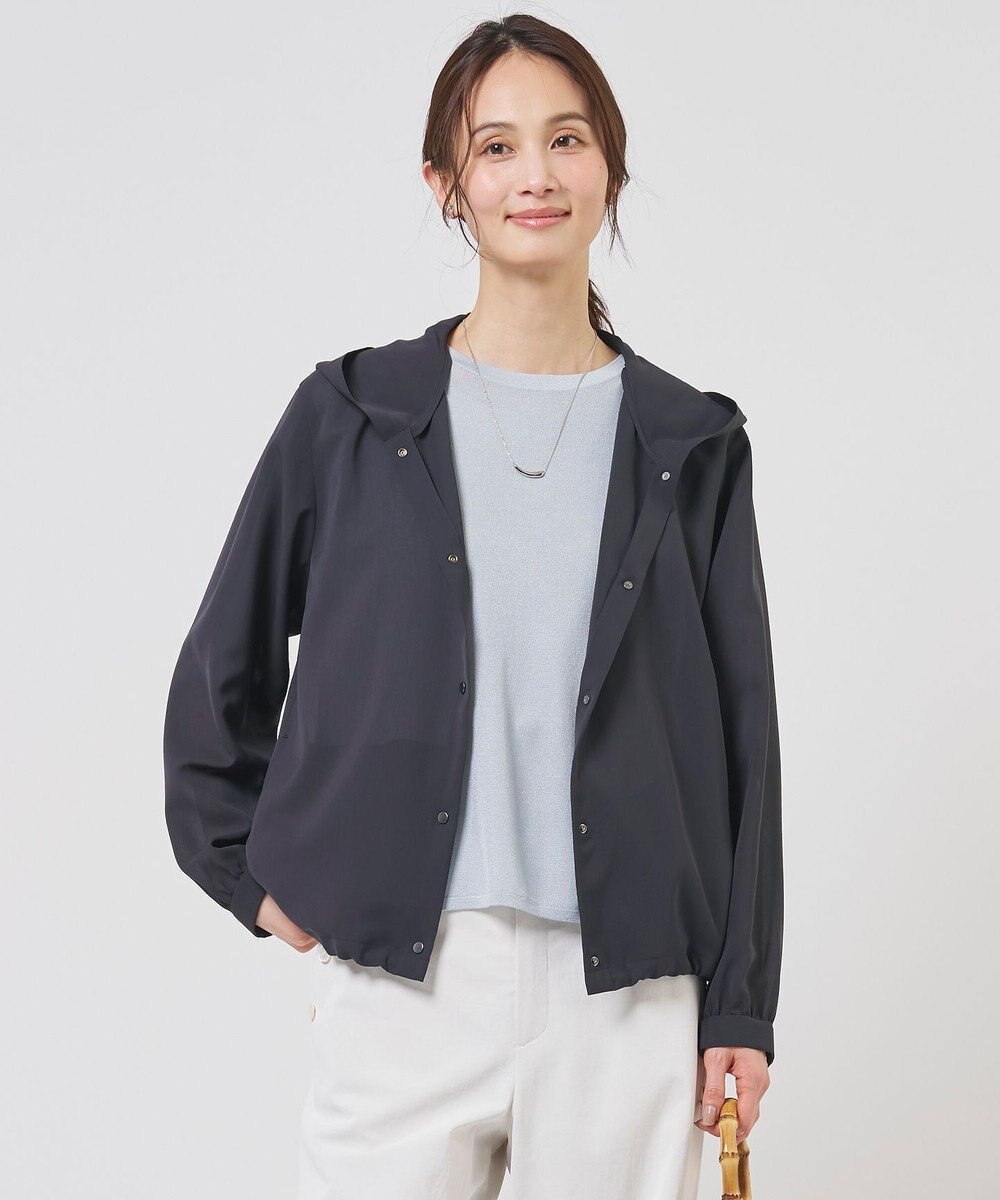 J.PRESS LADIES S RELAXION Sheer ボイル フーデッド ジャケット 