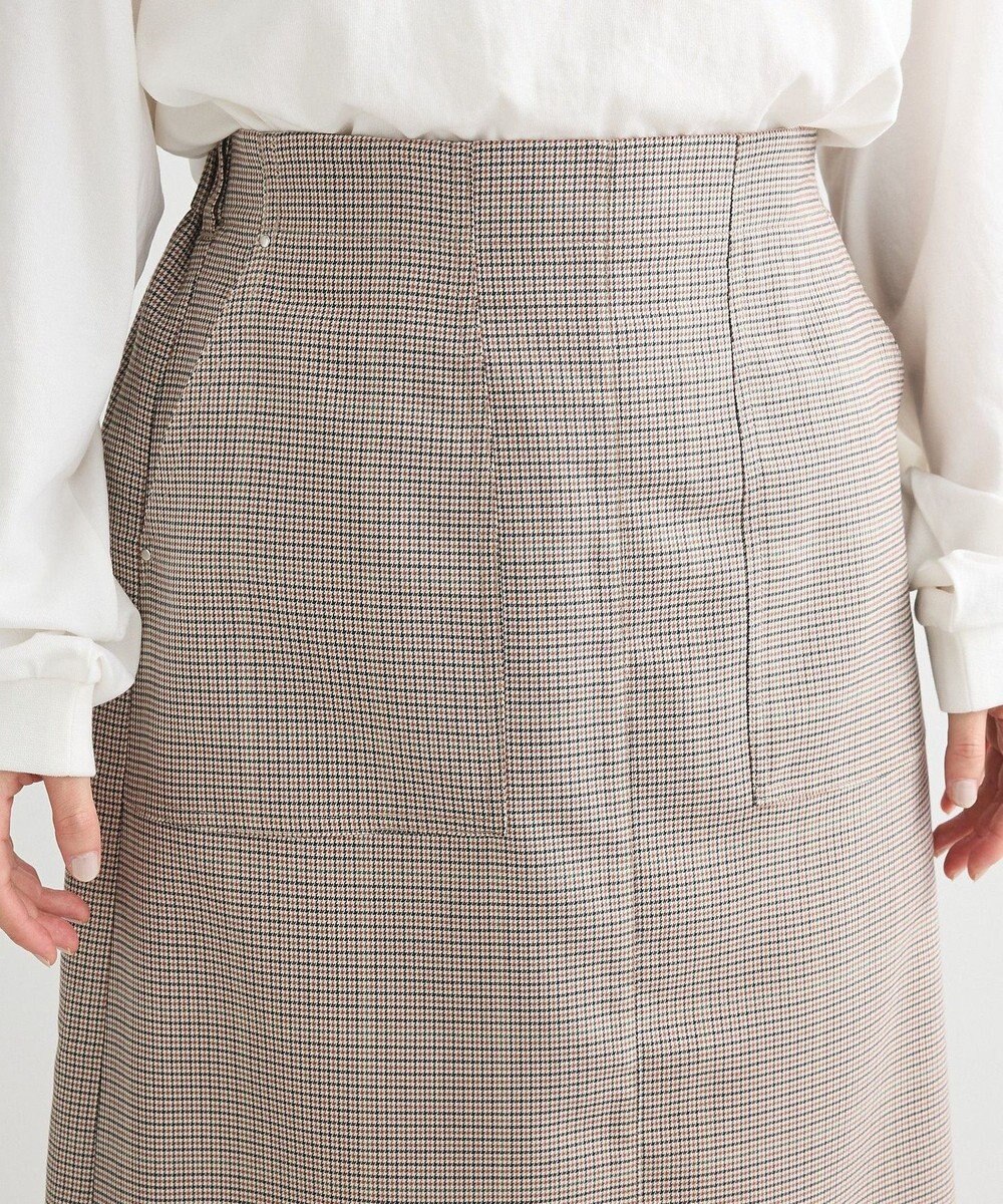 Green Parks きれいシルエットチェックＡラインスカート 