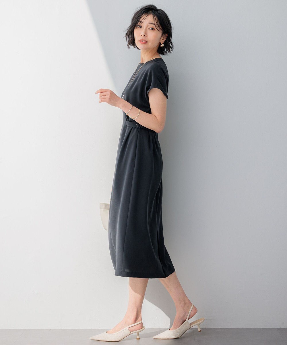 23区 S 【撥水加工/洗える】キューティクルストレッチツイル ワンピース 