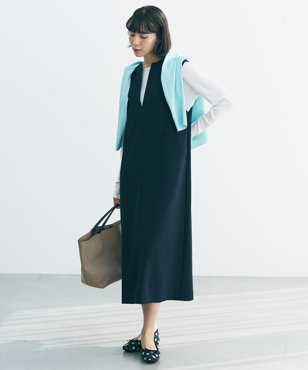 UNFILO L 【セレモニー】BEAUTY MOVE キーネック ジャンスカ 